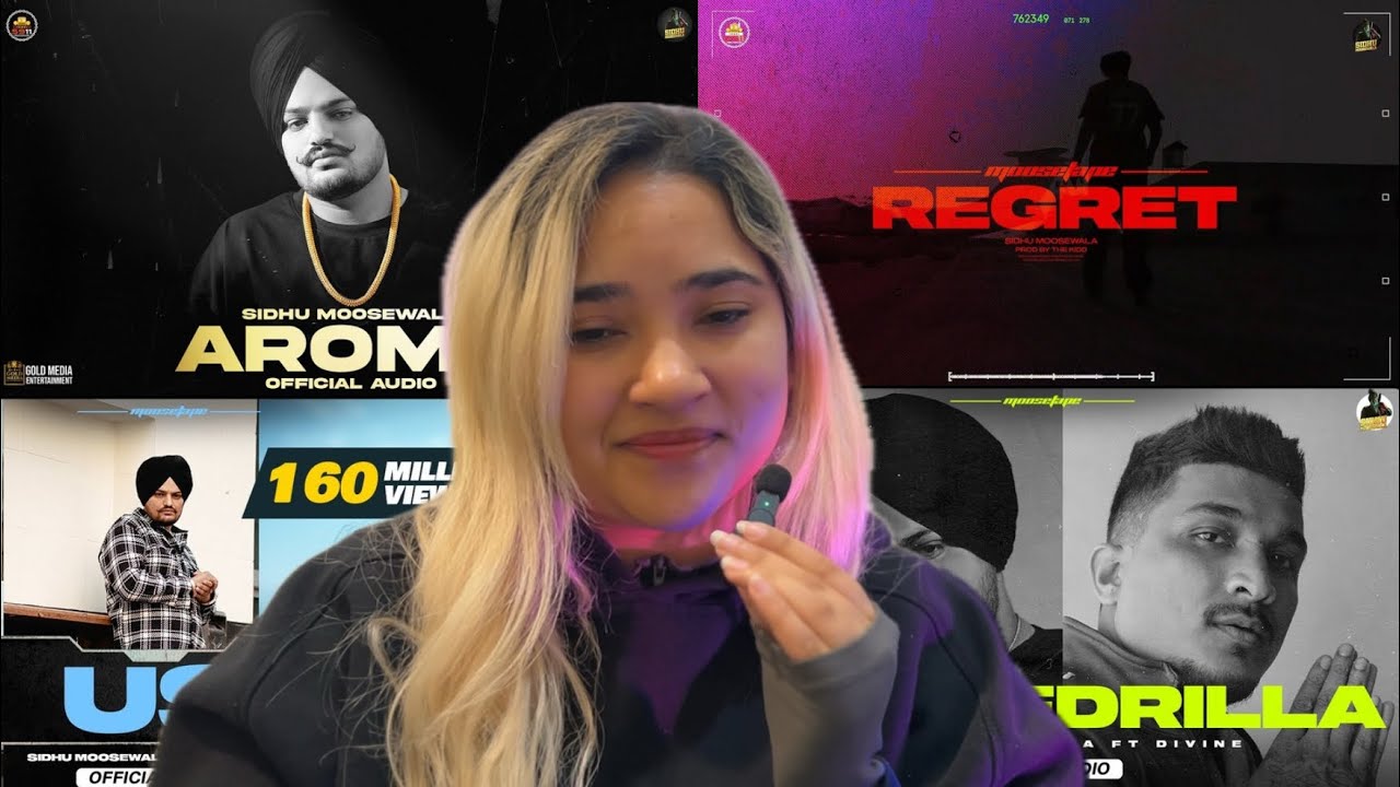 Sidhu Moose Wala Reaction | Regret | Aroma | Us ft. Raja Kumari | Moosedrilla ft. Divine