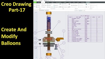 #17 Creo Detailed Drawing- Create & Modify Balloons