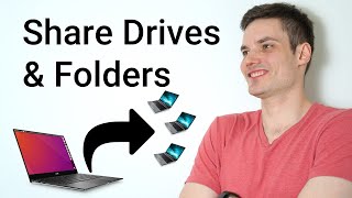 how to share folders & drives from one computer to another computer - windows 10