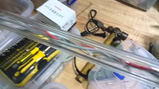 Diy arduino led staff design. Simple but fun
LED Music/Motion Staff
Overview of tech:
https://www.youtube.com/watch?v=RYYf4gASHvg
some vids of testing
https://www.youtube.com/watch?v=nYb9OaOKM7w
https://www.youtube.com/watch?v=ZYORZksvQC0
-Arduino Nano X2
-Acrylic Tube
-LED strip (can be anything, but here custom made)
-Electret microphone X2
-Battery power supply X2
If you like, you might wanna check out my youtube channel
http://www.youtube.com/user/freedscript
and my artists website
http://dscript.org
I know there are tons of LED staffs that can even draw persistence of vision graphics. This one does not use an accelerometer(yet), just electret microphones.
It can be done using a purchased led strip, but depending on dimensions custom might be better. For this one I tapered led density, low in middle high in ends, because the ends move faster so this helps it the light fill more evenly when spinning fast.
Electret microphone picks up sound and motion(well it picks up the whoosh sound of the motion anyway)
GREAT project for getting practice with sensor signal processing
(can easily be reduced to everything inside tube but for prototype testing and r&d I highly recommend an arduino on the outside at first ;) )
If you like, you might wanna check out my youtube channel
http://www.youtube.com/user/freedscript
and my artists website
http://dscript.org
Keep on hacking :) Diy arduino led staff design. Simple but fun