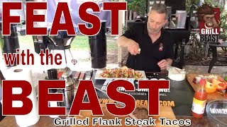 Grilled flank steak tacos