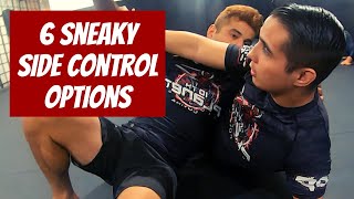 Sneaky side control escapes and some classic submission techniques.