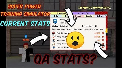 I show you my stats and my advancement - Super Power Training Simulator