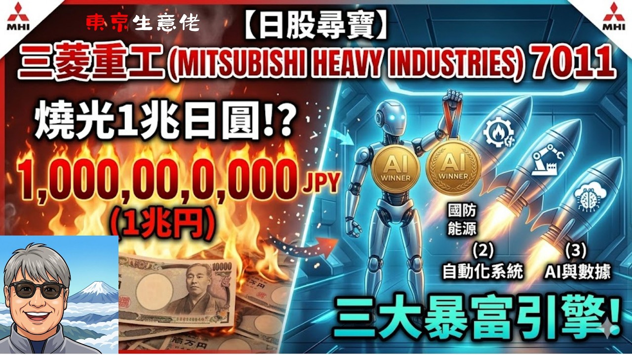 【日股尋寶】燒光1兆日圓卻成AI終極贏家?深度拆解「三菱重工 7011」三大暴富引擎