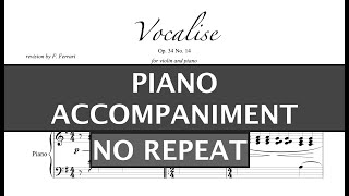 Vocalise (S. Rachmaninoff) - E Minor *NO REPEATS* Piano Accompaniment
