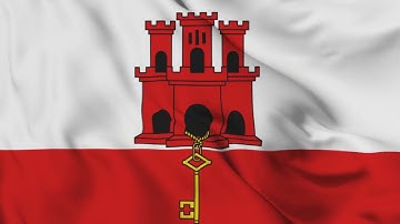 Gibraltar Flag Waving Animation /3-MIN Loop