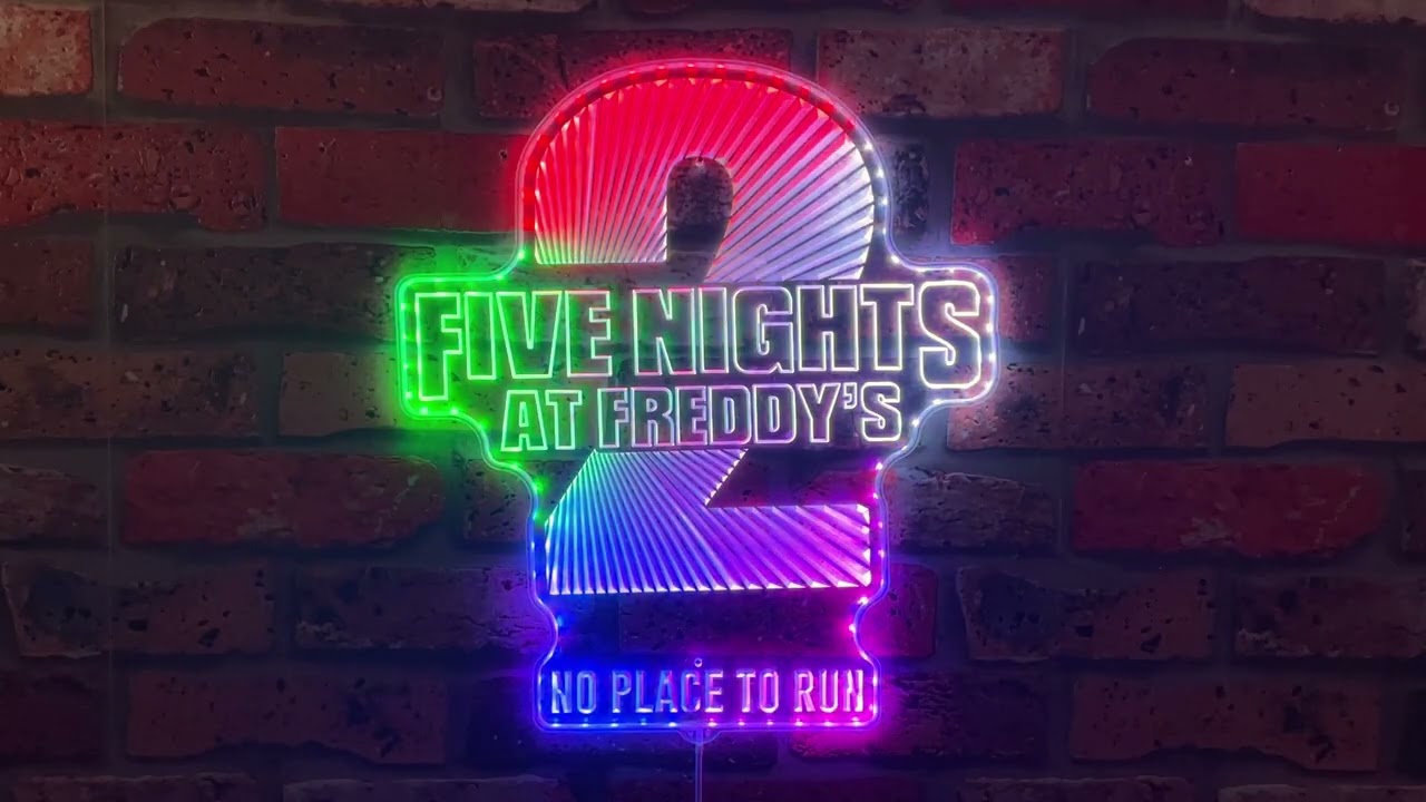 Freddy Fazebear's Pizza Neon LED Sign with Dynamic RGB Colors