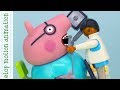 The Dentist Peppa Pig tv toys stop motion animation in english