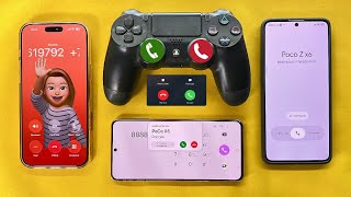 Incoming Call Ps4 gamepad &amp; iPhone 17 pro max, Poco X6, Samsung S21