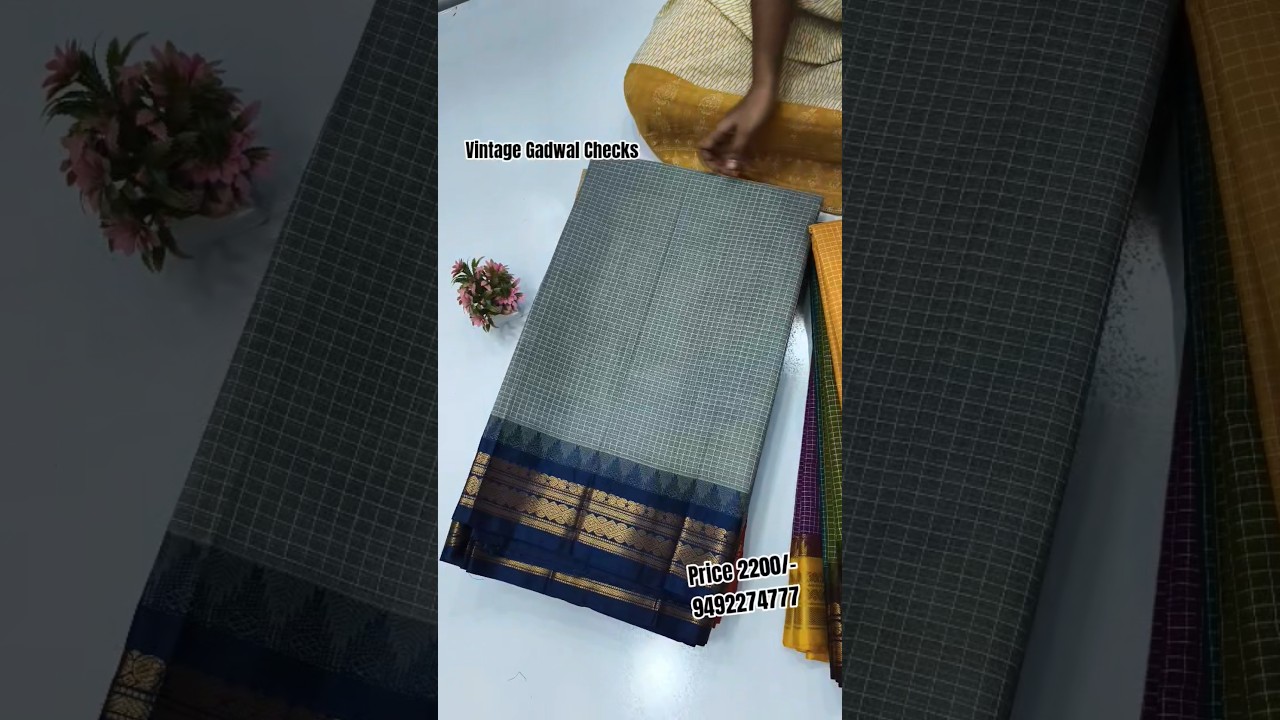 Vintage Gadwal Checks| Price 2200/- 