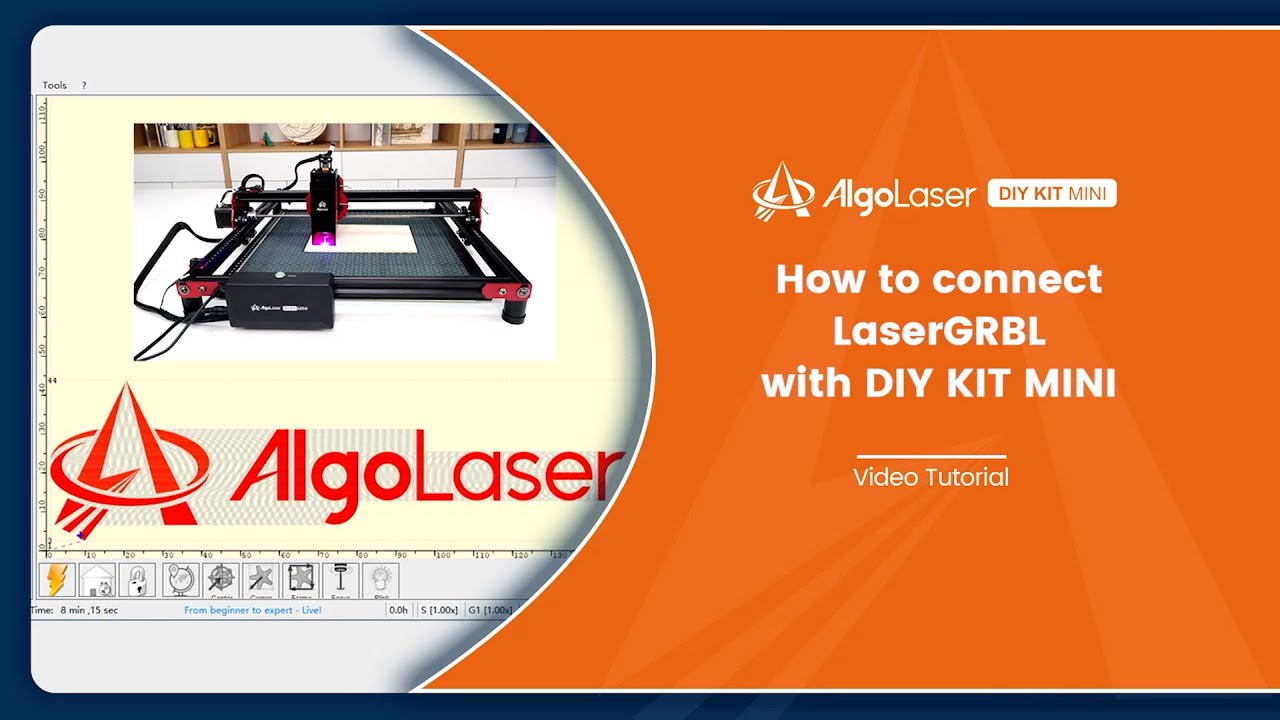 How to connect LaserGRBL with DIY KIT MINI - YouTube