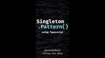 Design Pattern: Singleton Pattern using Typescript explained in 1 minute