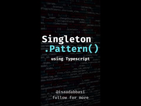 Design Pattern: Singleton Pattern using Typescript explained in 1 minute