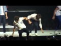 One direction jumping into the audience