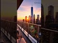 Luxury apartment balcony overlooking beautiful skyline city real estate#globalproperty #home #luxury