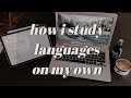 how I study languages on my own | language self-study resources