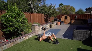 Dumbbell Single Arm Floor Press w: Isometric Hold at Top in Opposite Arm