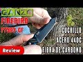 Cuchillo Navaja Ganzo Firebird F7563-CF Titanio Negro | Review en Español