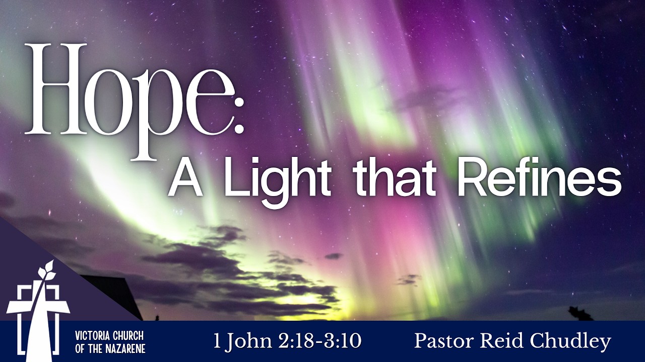 Welcome to our Sunday Service. Today, Pastor Reid Chudley will bring us a message entitled, "Hope: A Light that Refines".  Thank you for being a part of our church family and joining us for worship this week. 

Thank you to our wonderful musicians, special guests, staff, and tech crew! 

Connect with Us!
Looking for more information, to be added to our weekly newsletter, to get connected with a small group or to contact our pastors/church office? You'll find it all on our website: https://www.vicnazarene.ca

Don't miss a Sunday service- subscribe to our YouTube channel to get notifications and easily find our services.