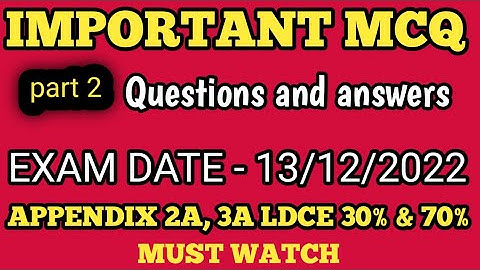 Miscellaneous Objective questions and answers for Appendix 2a, 3A & LDCE RAILWAY DEPARTMENTAL EXAM