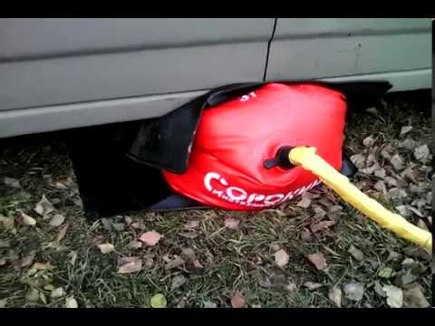 Air-Jack тест.надувной домкрат сорокин 3т супер домкрат (приора не пострадала)