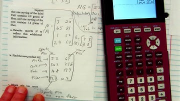 Matrix Multiplcation Word Problems