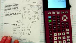 Matrix Multiplcation Word Problems