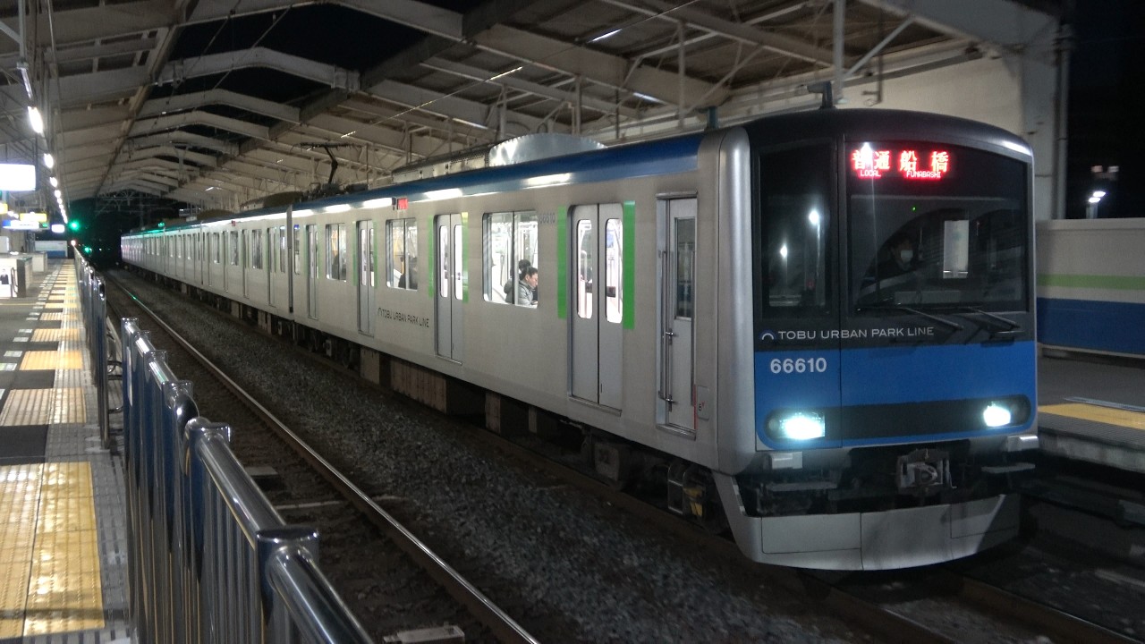 東武 60000系 61610F 到着･発車ｼｰﾝ 新船橋 2026/01/25