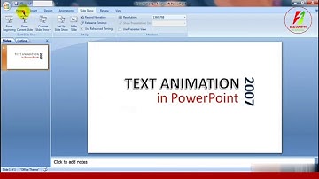 How to animate text in PowerPoint 2007 presentation by Basharat Gul