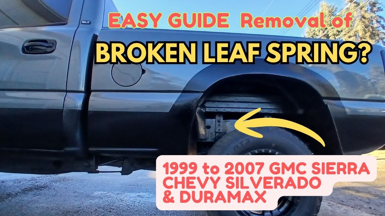 How to Remove the LEAF SPRING on 1999 - 2007 GMC SIERRA  2500 HD / SILVERADO  heavy duty leaf spring