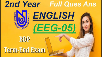#nsou bdp second year final exam question answer #english eeg-05 ques ans #ENGLISH EEG-05 #BDP exam