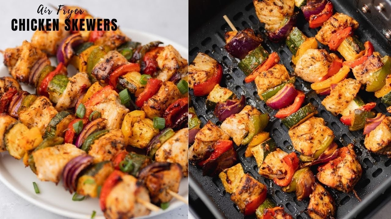 Air Fryer Chicken Skewers - CJ Eats Recipes