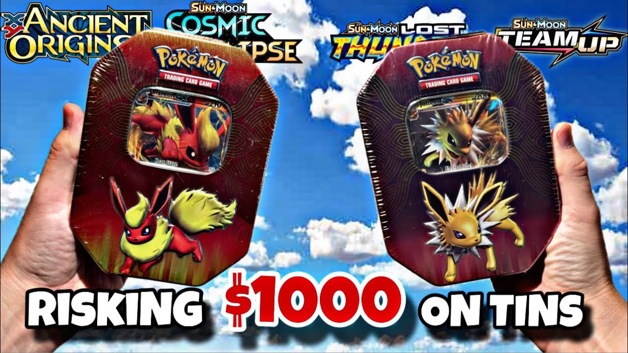 Рискуем 1000 долларов на жестяные коробки с покемонами! Какие наборы нам попались??? #pokemon #op...