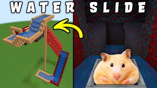 Hamster in Roller Coaster Water Slide Part 2 in Minecraft