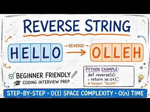 LeetCode 344 Reverse String Explained Step by Step | Easy Logic for Beginners