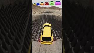 Small Car vs BIG Car vs SPIKE PIT! 😱 In Beamng Dirve #shorts #beamng