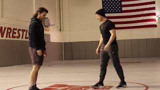 Double leg takedown progression