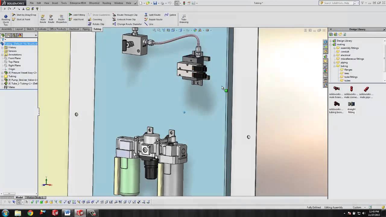 SOLIDWORKS Routing and Fitting Library Add-in Software