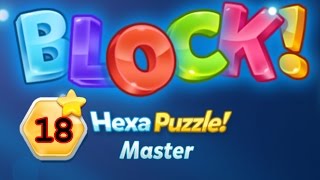 BLOCK! Hexa Puzzle! Master Level 18 (Basic) - Lösung Solution Walkthrough