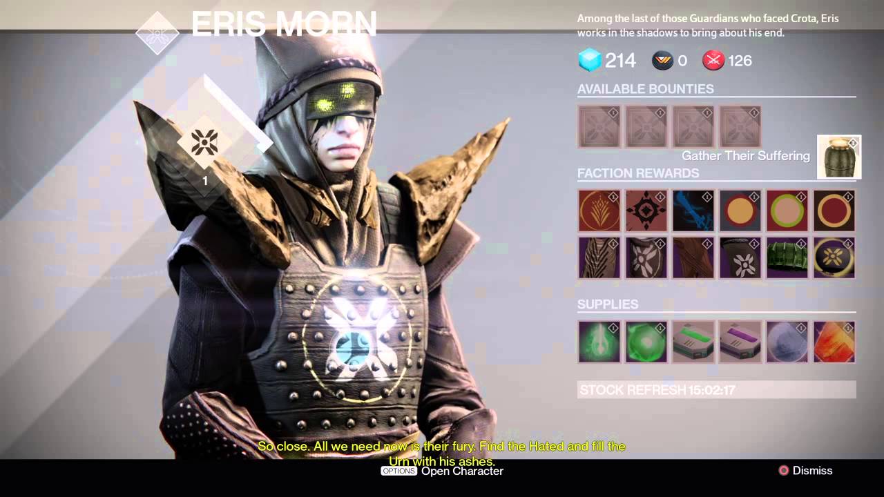 Destiny - Eris Urn Quest Completion (Gather Their Faith)