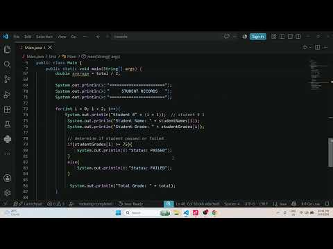 6. Java Student Grade System Printing