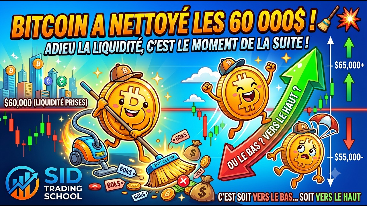 Miniatura BTC à 60k$: Le grand ménage est fait ! Direction la lune ou la cave ? 📉📈