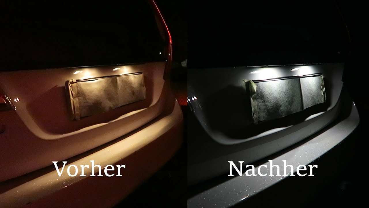 Volvo V 70 - LED Kennzeichenbeleuchtung upgrade / Umbau der  Nummernschildbeleuchtung 