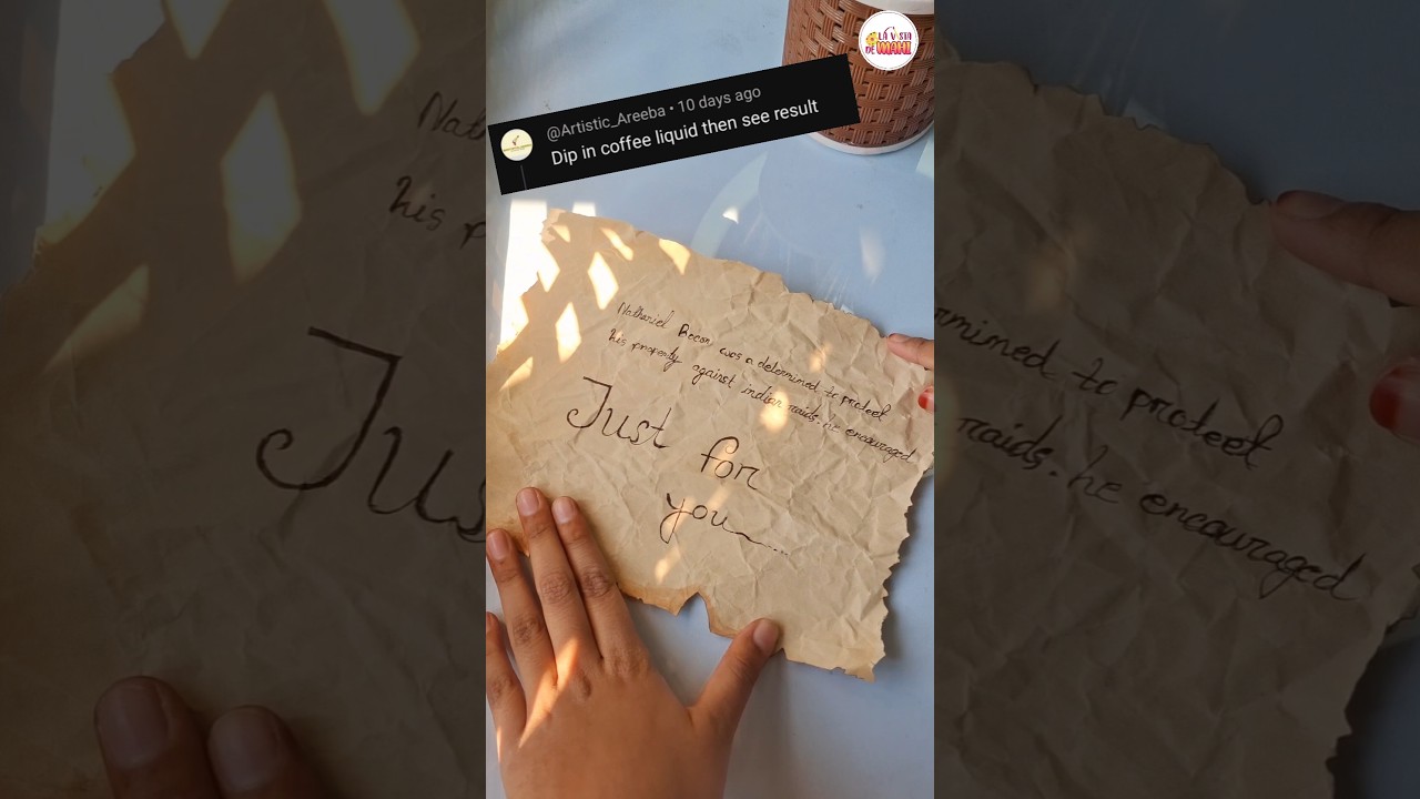 Make a vintage paper with coffee liquid 📜 
