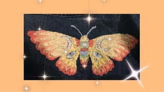 Super Cool Moth Embroidery