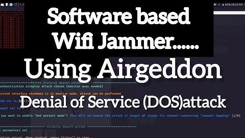 Software Based DOS Attack on WiFi Router  :  Using Airgeddon Educational purpose #dos