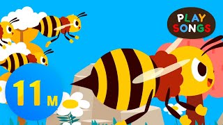 Bees Go Buzz + More Nursery Rhymes & kids songs | Playsongs