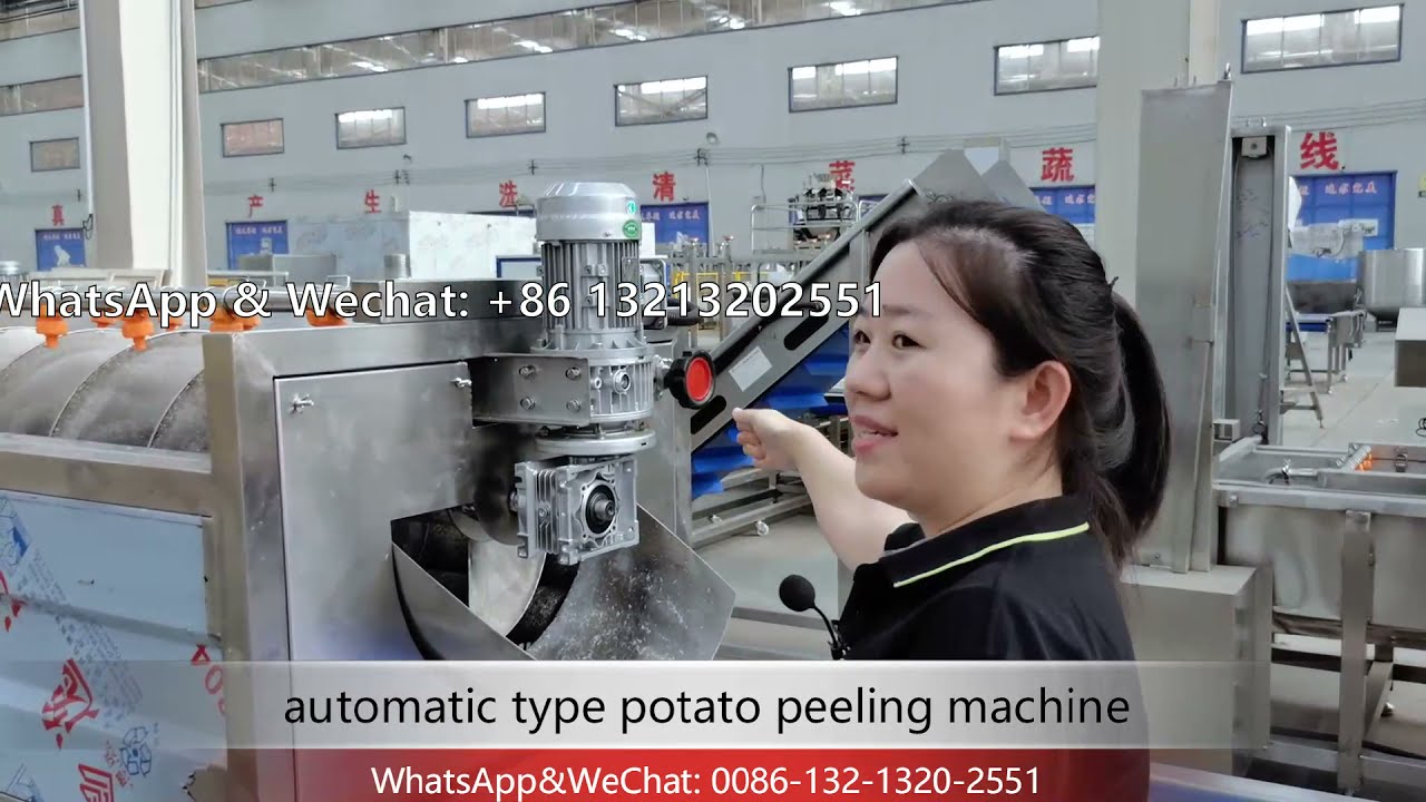 202109 automatic type with screw discharging potato peeling machine using instruction