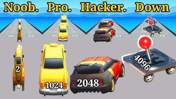 2048 Race | Noob vs Pro vs Hacker vs Down in 2048 race game videos walkthrough Android, iOS Update