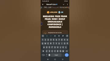 BREAKING FREE FROM FEAR: HOW I BUILT UNSHAKABLE CONFIDENCE | MEMEGIRLS | Memefi New Video Code